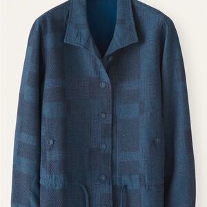 Poetry Blue Leather Jacket